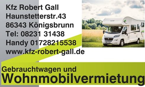 Kfz Robert Gall Wohnmobilvermietung Gebrauchtwagen Agb